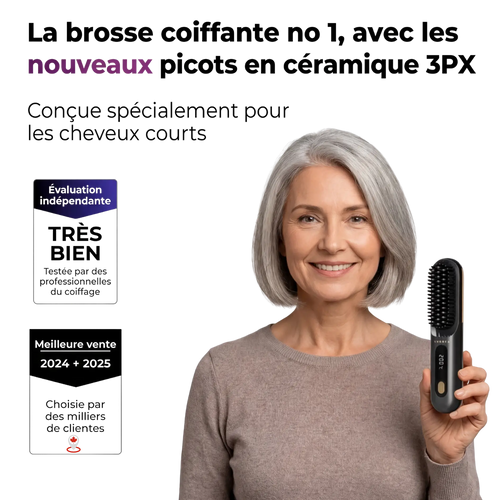 the first smart styling brush for short hair